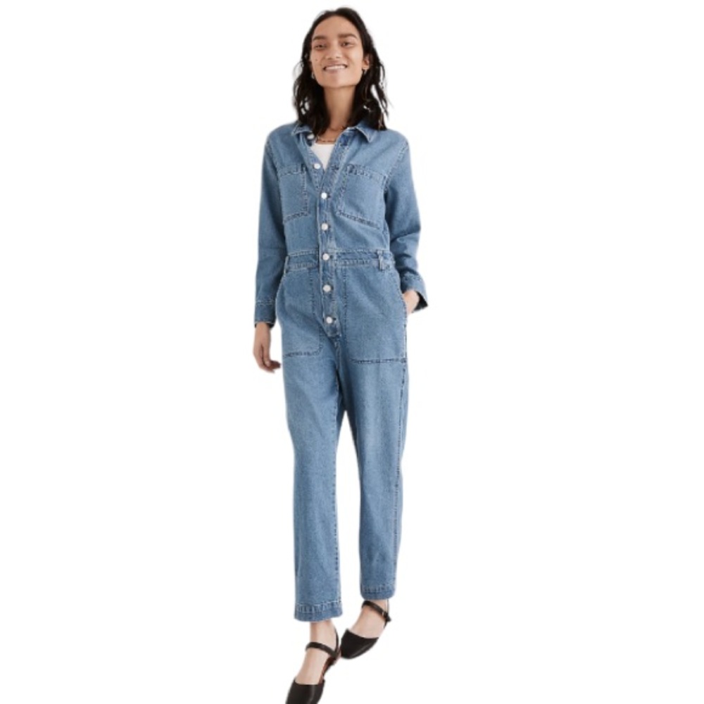 Madewell Relax Coverall Jumpsuit In Glenroy Wash.